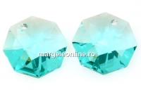 Swarovski, octagon pendant, antique green, 14mm - x1