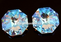 Swarovski, link octogon, blue aurore boreale, 14mm - x1