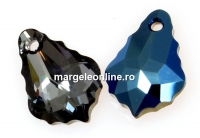 Swarovski, baroque pendant, metallic blue, 16mm - x1