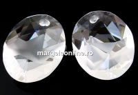Swarovski, kaputt oval pendant, crystal, 26mm - x1