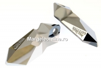 Swarovski, kaputt pendant, light chrome, 28mm - x1