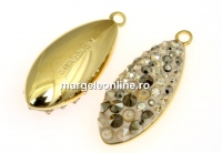 Swarovski, pand. pave placat cu aur, gold. sh. metallic gold, 20mm - x1