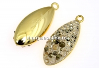 Swarovski, pand. pave placat cu aur, gold. sh. metallic gold, 30mm - x1