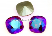 Swarovski, fancy square, fuchsia blue AB, 12mm - x1