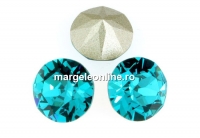 Swarovski, chaton SS55, light turquoise, 13mm - x1