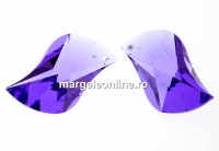 Swarovski, pandantiv wave leaf, blue violet, 30mm - x1