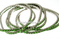 Bratara Swarovski 1088 fern green, placata cu rodiu, 18cm - x1