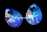 Swarovski, pandantiv picatura, blue aurore boreale, 8mm - x4