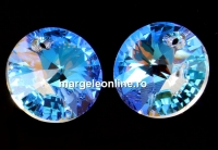 Swarovski, pandantiv rivoli, blue aurore boreale, 12mm - x2