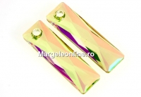 Swarovski, Queen baguette pendant, luminous green, 38mm - x1