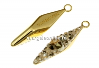 Swarovski, pand. pave placat cu aur, metallic gold, 20mm - x1