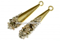 Swarovski, pand. pave placat cu aur, metallic gold, 30mm - x1