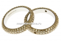 Swarovski, pave ring, golden shadow, 18.5mm - x1