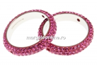 Swarovski, pave ring, rose, 18.5mm - x1