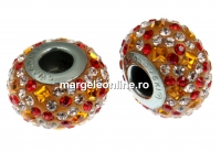 Swarovski, becharmed pave, tangerine - x1