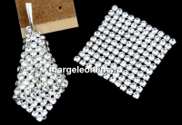 Swarovski Crystal mesh, crystal, 3.2x3.2cm - x1