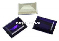 Swarovski, rivoli cabochon , purple velvet, 14x10mm - x1