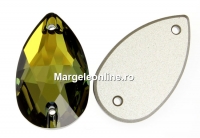 Swarovski, drop link, tabac, 28x17mm - x1