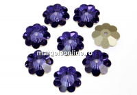 Swarovski, marguerite flower, tanzanite, 10mm - x4