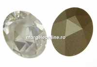 Swarovski, fancy cabochon kaputt oval, crystal, 23x18mm - x1