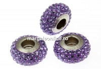 Swarovski, becharmed pave tanzanite purple, 13.5mm - x1