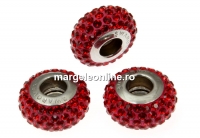 Swarovski, becharmed pave indian siam shining red, 13.5mm - x1