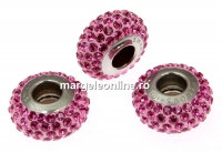 Swarovski, becharmed pave rose rose, 13.5mm - x1