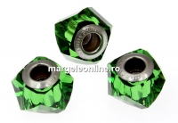 Swarovski, becharmed helix, dark moss green, 14mm - x1