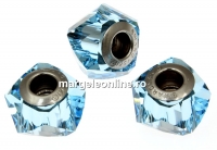 Swarovski, becharmed helix aquamarine, 14mm - x1