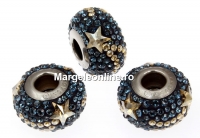 Swarovski, becharmed pave star montana, 15mm - x1