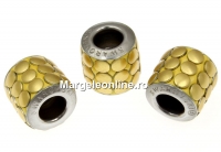 Swarovski, becharmed pave mettalics gold brushed, 9.5mm - x1