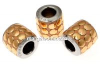 Swarovski, becharmed pave mettalics copper polished, 9.5mm - x1