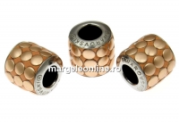 Swarovski, becharmed pave mettalics copper brushed, 9.5mm - x1