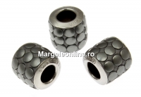 Swarovski, becharmed pave mettalics gun metal brushed, 9.5mm - x1