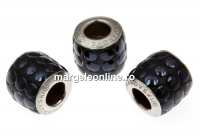 Swarovski, becharmed pave mettalics black polished, 9.5mm - x1