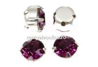 Swarovski, chaton montees, amethyst, 6mm - x10