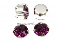 Swarovski, chaton montees amethyst, 6mm - x10