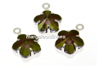 Swarovski, pand.pl. cu rodiu, floare, lilac shadow, 13mm - x2