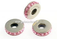 Swarovski, becharmed rondelle light rose, 13mm - x1