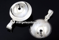 Pendant base, 925 silver, crystal setting, cup 18mm - x1
