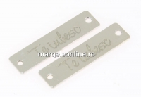 Link gravat din argint 925 rodiat, Te iubesc, 19x5mm - x1