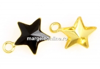 Pendant base, gold-plated 925 silver, for Swarovski star 10mm - x1