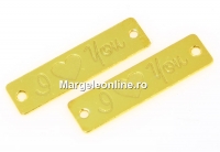 Link, engraved, gold-plated 925 silver, I love you, 19x5mm - x1