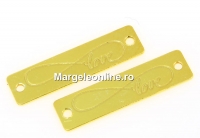 Link, engraved, gold-plated 925 silver, infinity, Love, 19x5mm - x1