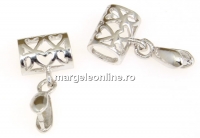 Sistem prindere pandantiv argint 925 rodiat, 9x17mm - x1