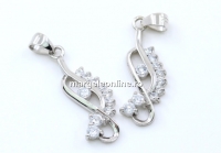 Pandantiv, argint 925 placat cu rodiu, 26x12.5mm - x1