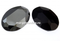 Swarovski, rivoli cabochon, jet hematite, 30mm - x1