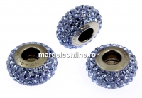 Swarovski, becharmed pave light sapphire-sky blue, 13.5mm - x1