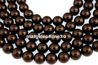 Swarovski pearl, deep brown, 5mm - x100
