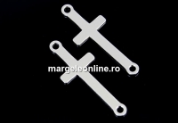 Link, cross 925 silver, 23mm - x1